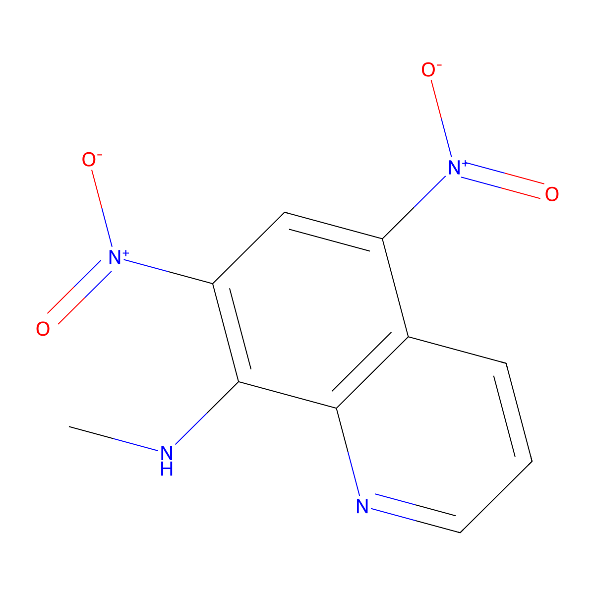 N-Methyl-5,7-dinitro-8-quinolinamine molecular structure, CAS 33497-92-6