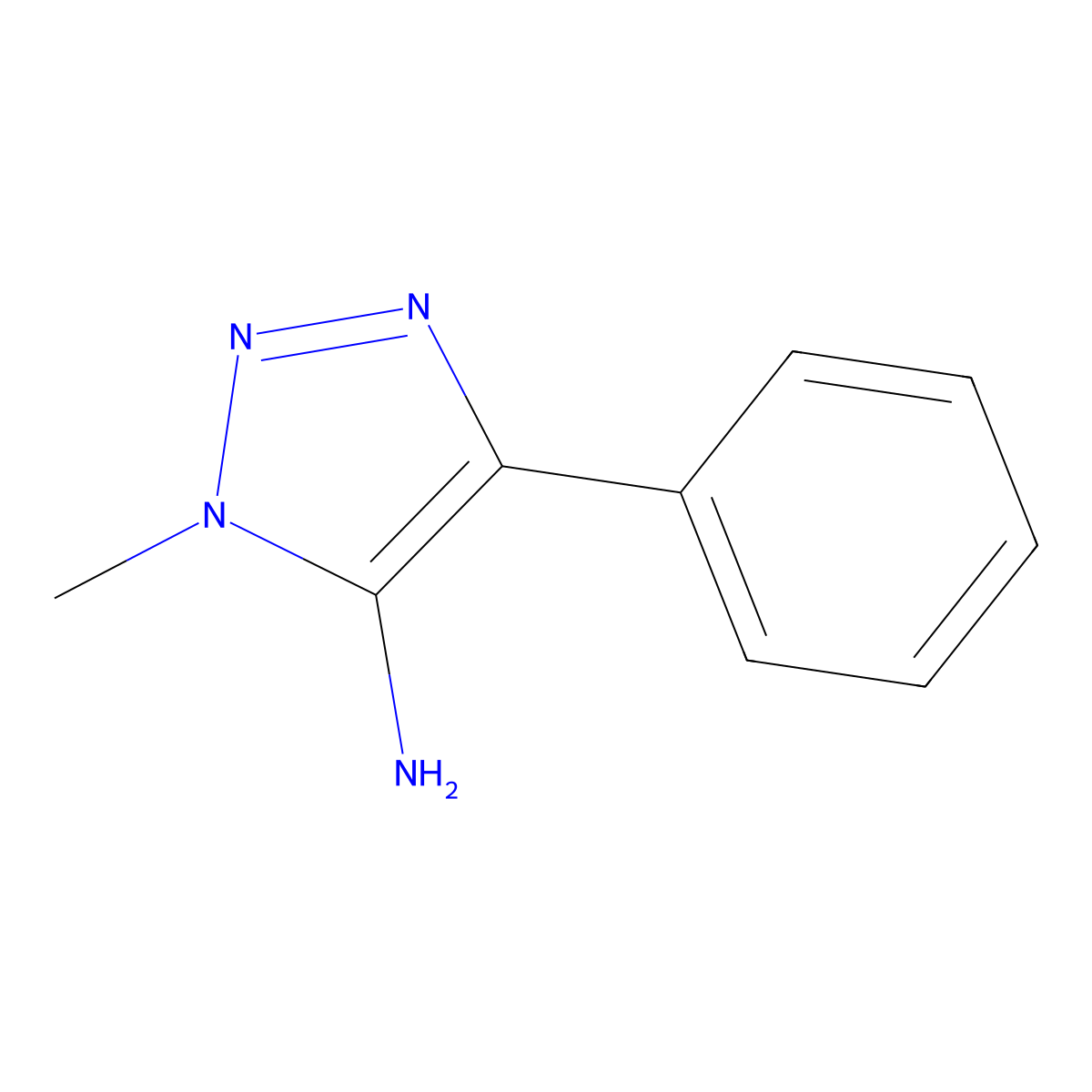 1-methyl-4-phenyl-1H-1,2,3-triazol-5-amine molecular structure, CAS 334973-26-1