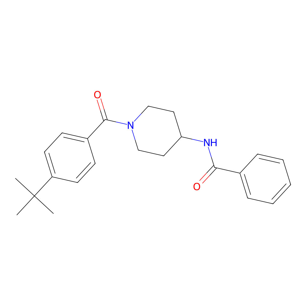 N-[1-(4-tert-butylbenzoyl)piperidin-4-yl]benzamide molecular structure, CAS 334973-50-1