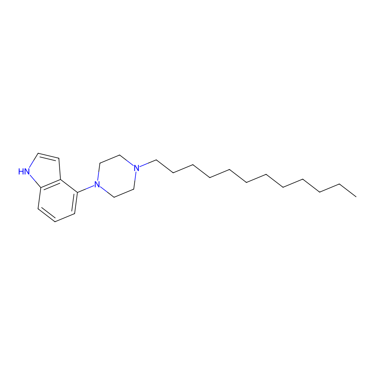 4-(4-dodecylpiperazin-1-yl)-1H-indole molecular structure, CAS 334974-30-0