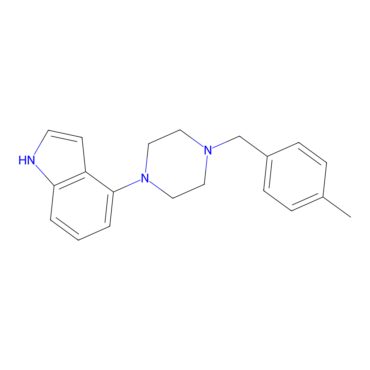4-(4-(4-Methylbenzyl)piperazin-1-yl)-1H-indole molecular structure, CAS 334974-36-6