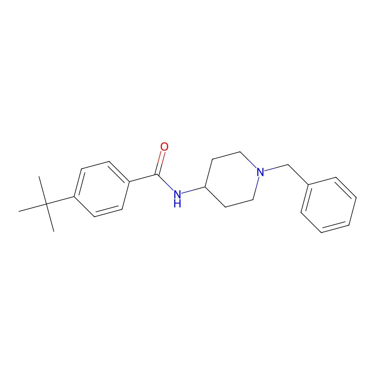 N-(1-benzylpiperidin-4-yl)-4-tert-butylbenzamide molecular structure, CAS 334974-41-3