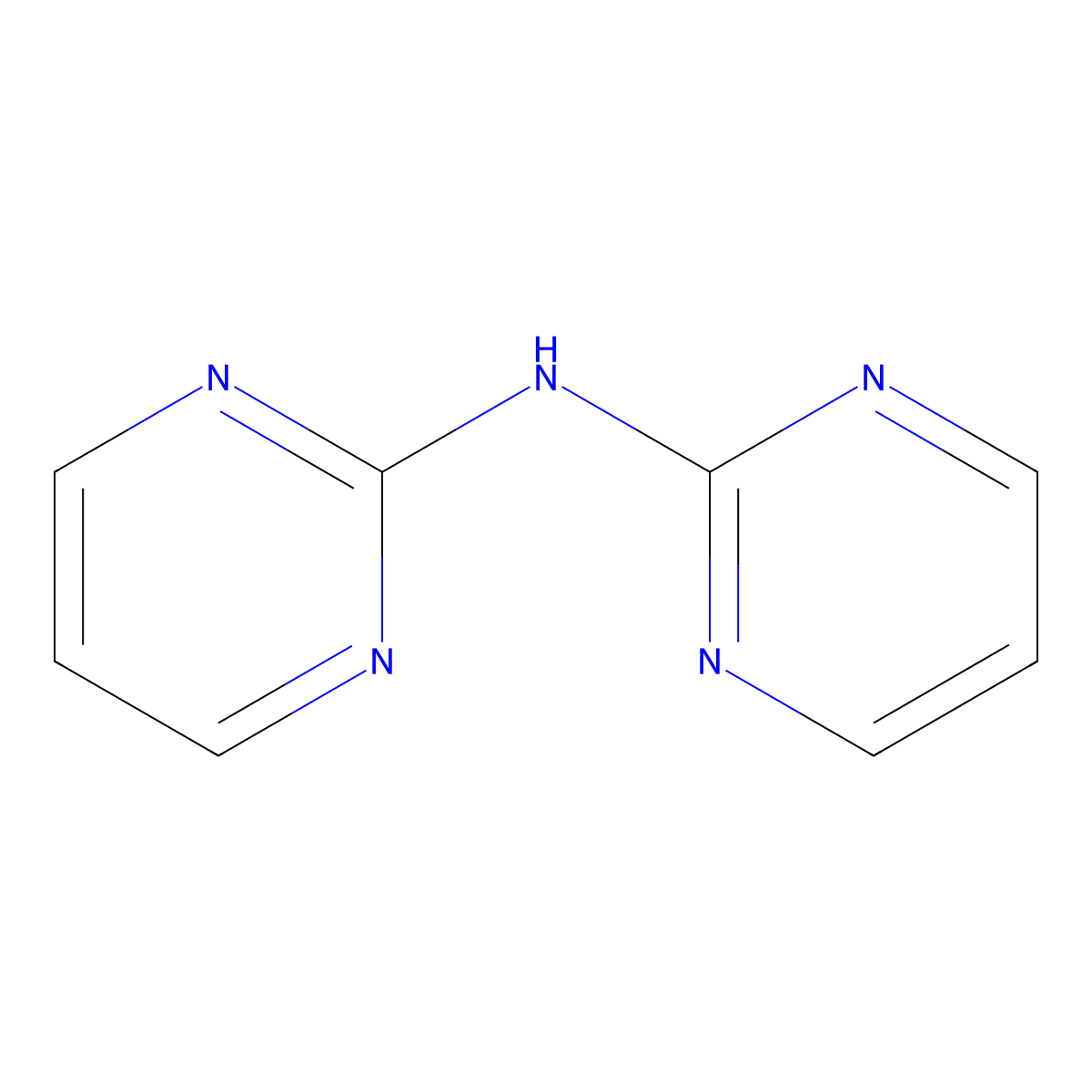 Di(pyrimidin-2-yl)amine molecular structure, CAS 334977-67-2