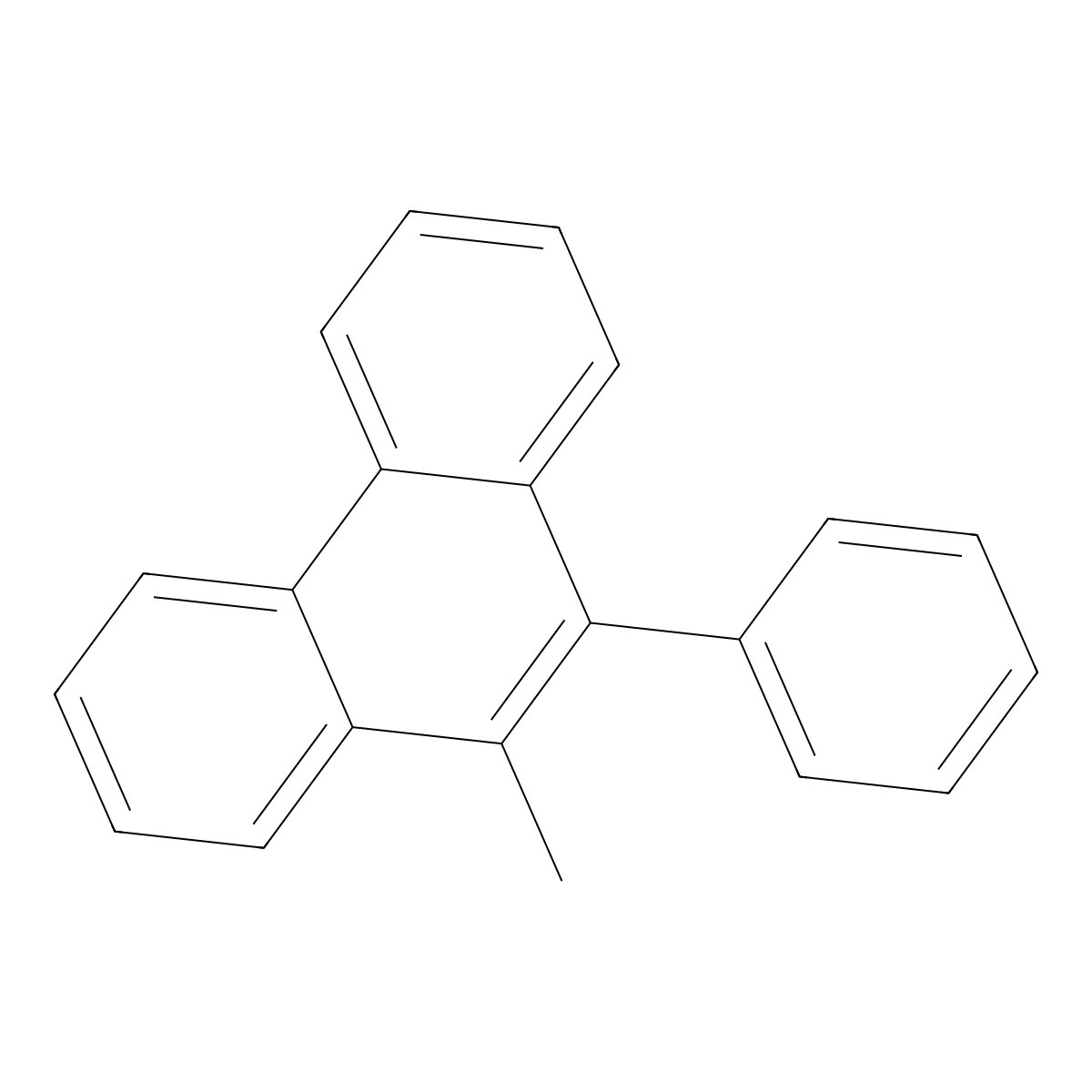 9-Methyl-10-phenylphenanthrene molecular structure, CAS 33498-62-3