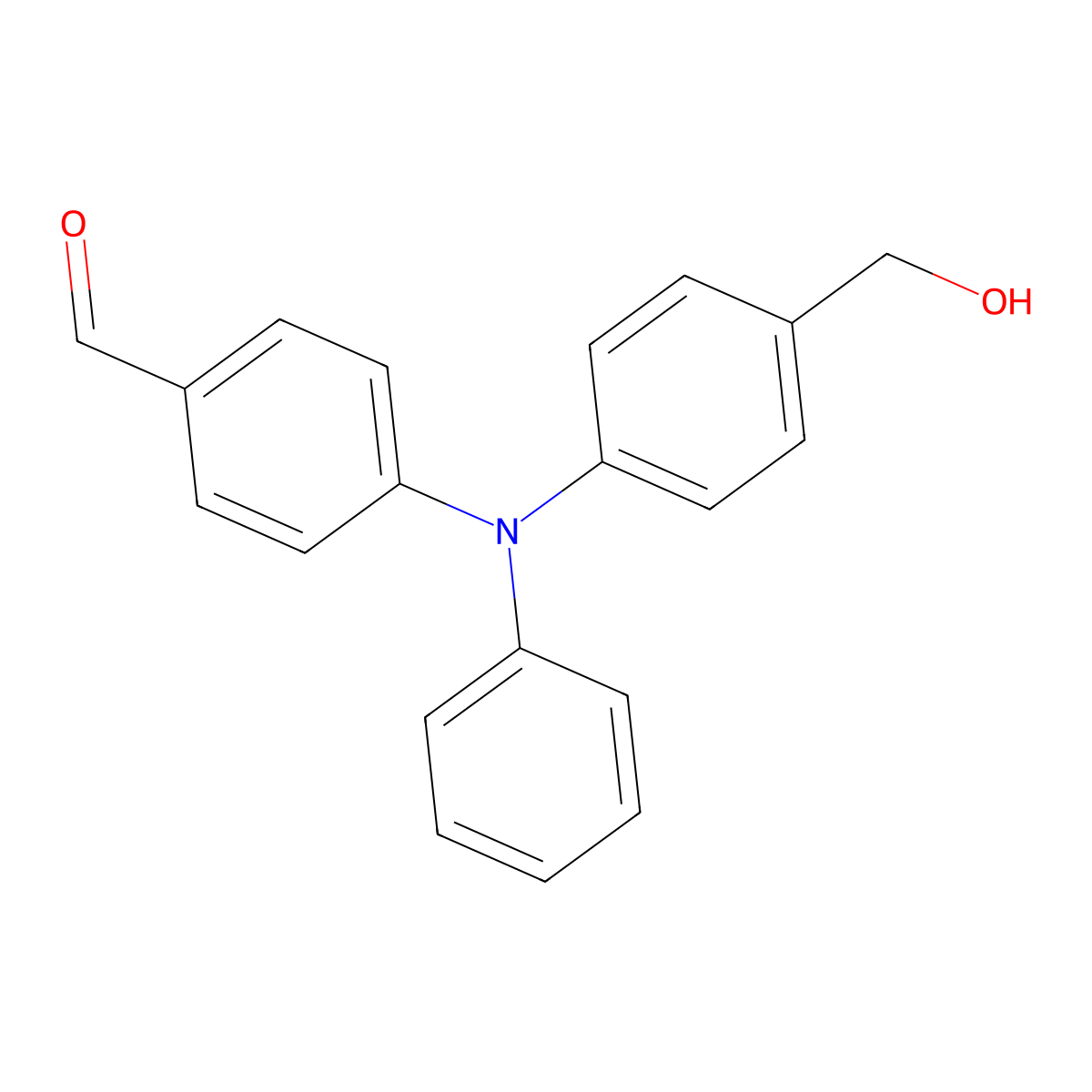 4-((4-(Hydroxymethyl)phenyl)(phenyl)amino)benzaldehyde molecular structure, CAS 334986-61-7