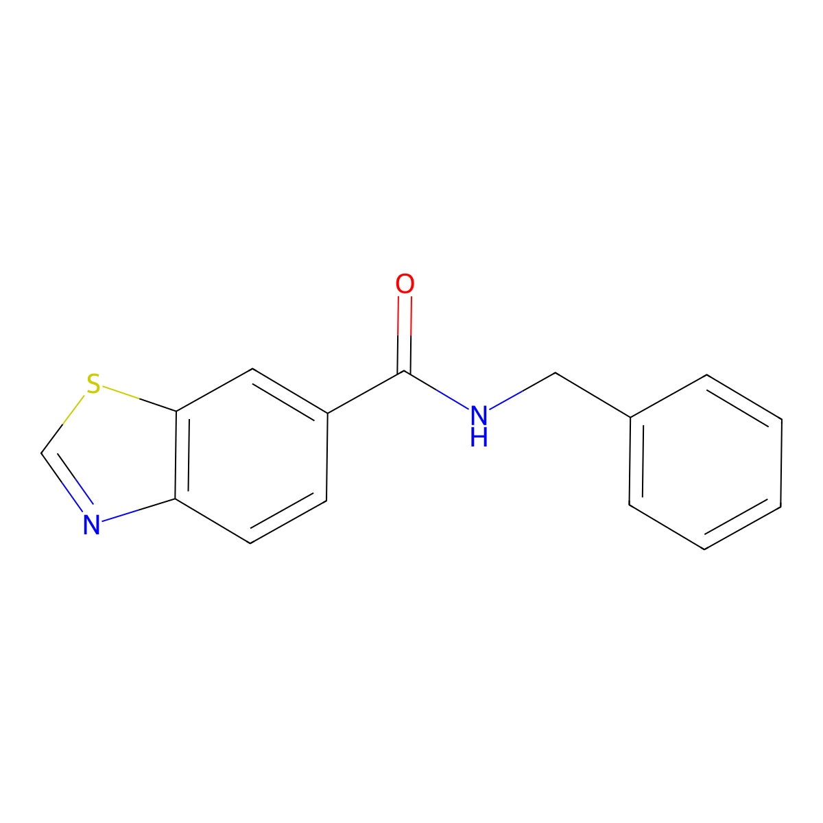 N-benzyl-1,3-benzothiazole-6-carboxamide molecular structure, CAS 334990-54-4