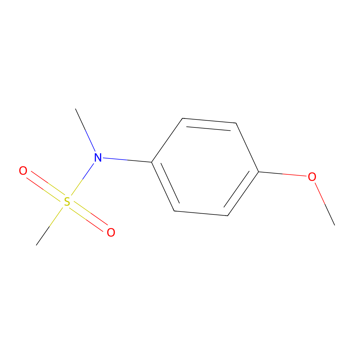 N-(4-Methoxyphenyl)-N-methylmethanesulfonamide molecular structure, CAS 334998-11-7