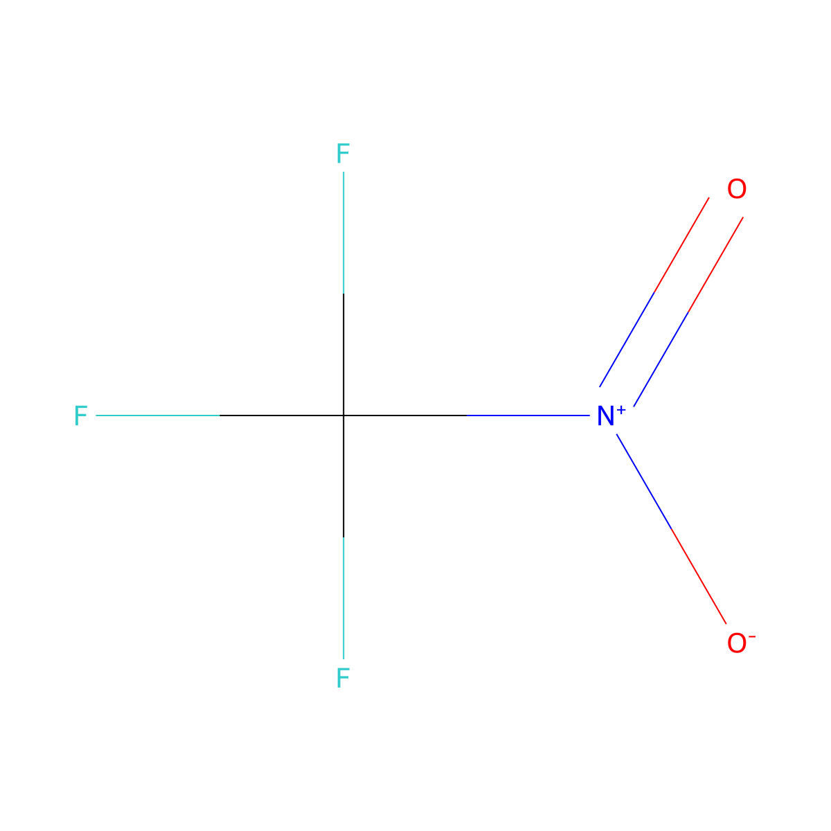 Trifluoronitromethane molecular structure, CAS 335-02-4