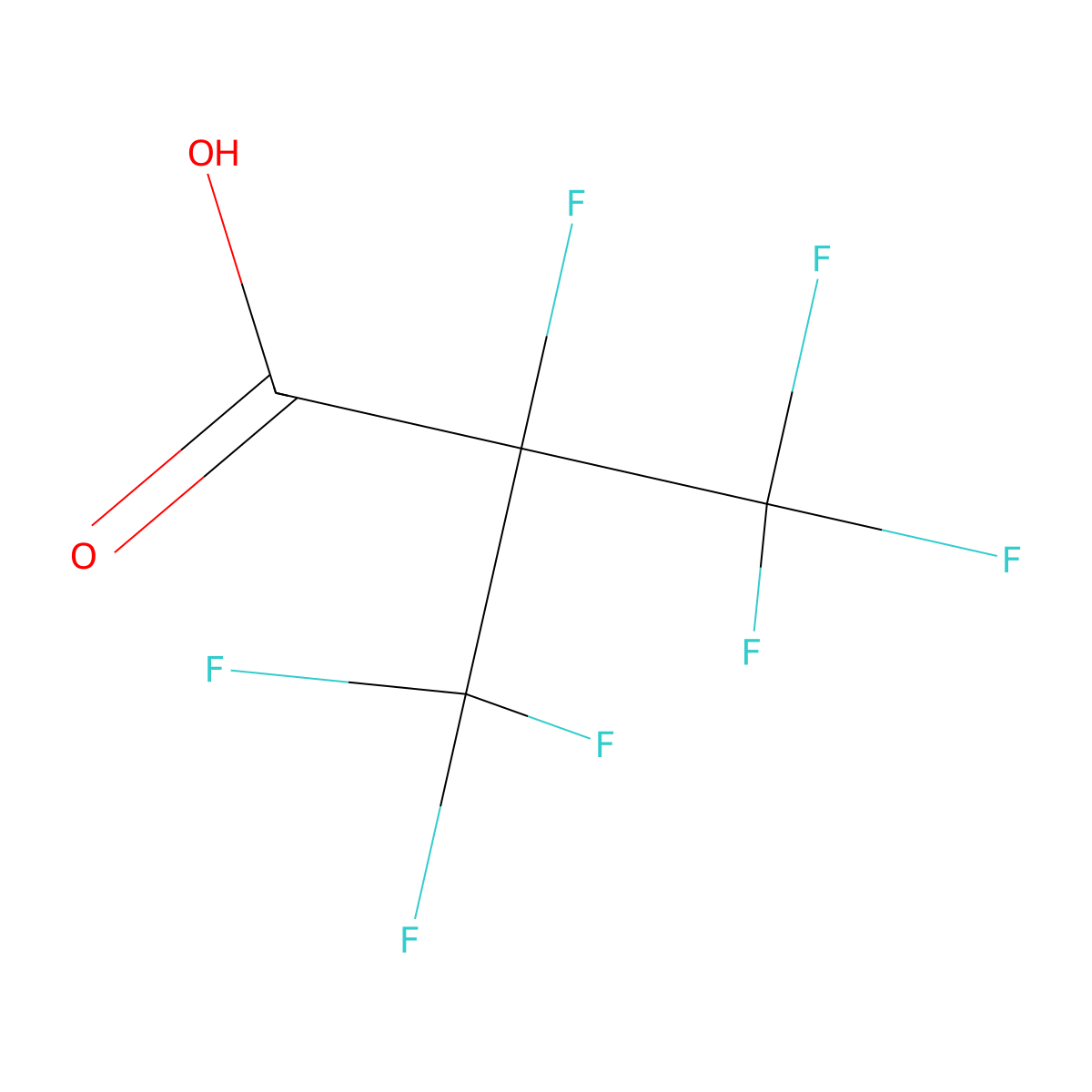 Perfluoroisobutyric acid molecular structure, CAS 335-10-4