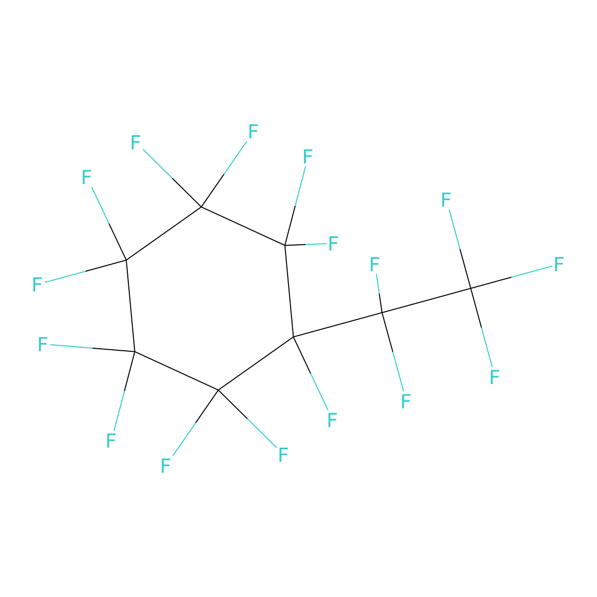 1,1,2,2,3,3,4,4,5,5,6-Undecafluoro-6-(1,1,2,2,2-pentafluoroethyl)cyclohexane molecular structure, CAS 335-21-7