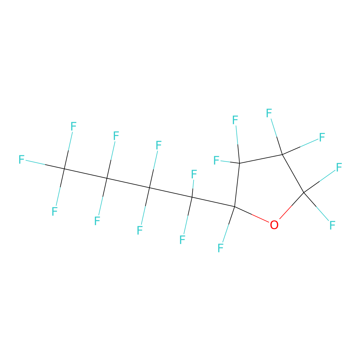 Perfluoro-2-butyltetrahydrofuran molecular structure, CAS 335-36-4