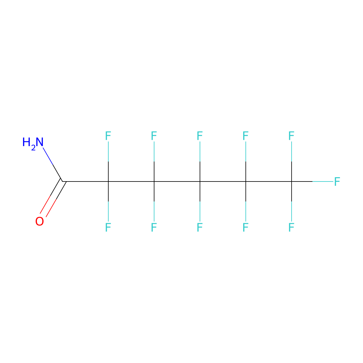 2,2,3,3,4,4,5,5,6,6,6-Undecafluorohexanamide molecular structure, CAS 335-54-6