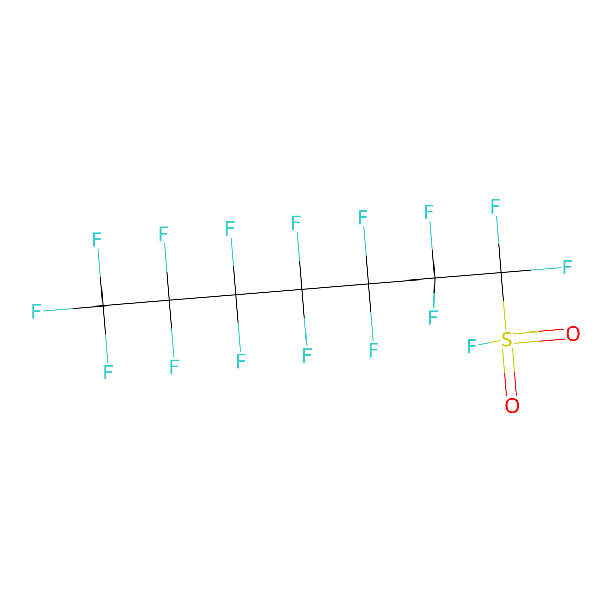 1-Heptanesulfonyl fluoride, 1,1,2,2,3,3,4,4,5,5,6,6,7,7,7-pentadecafluoro- molecular structure, CAS 335-71-7