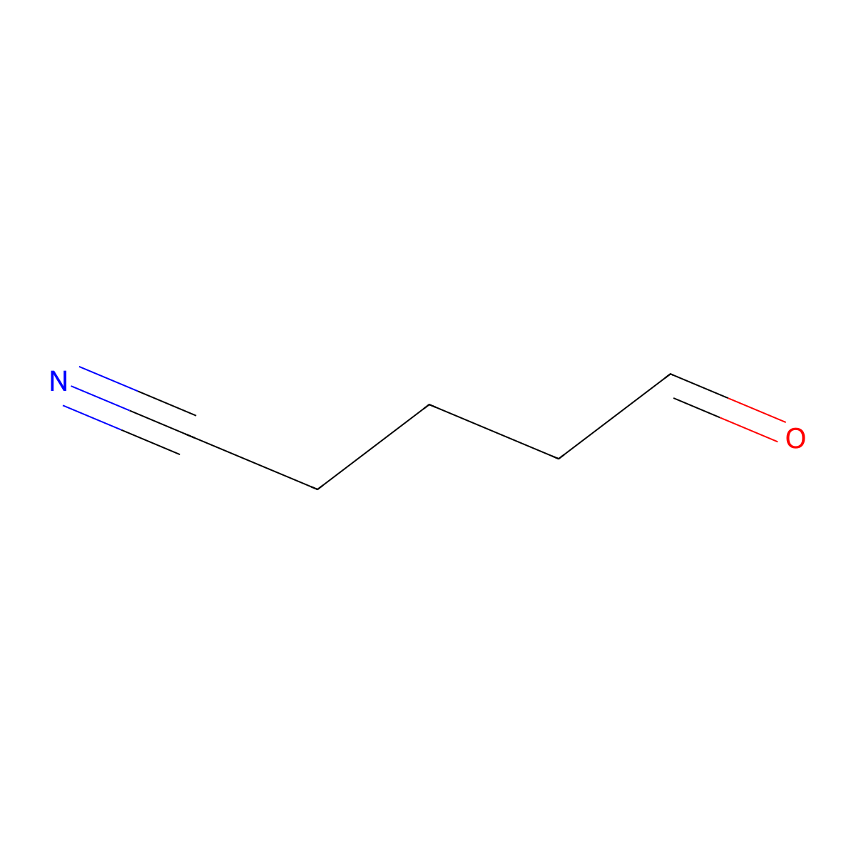 5-Oxopentanenitrile molecular structure, CAS 3350-74-1