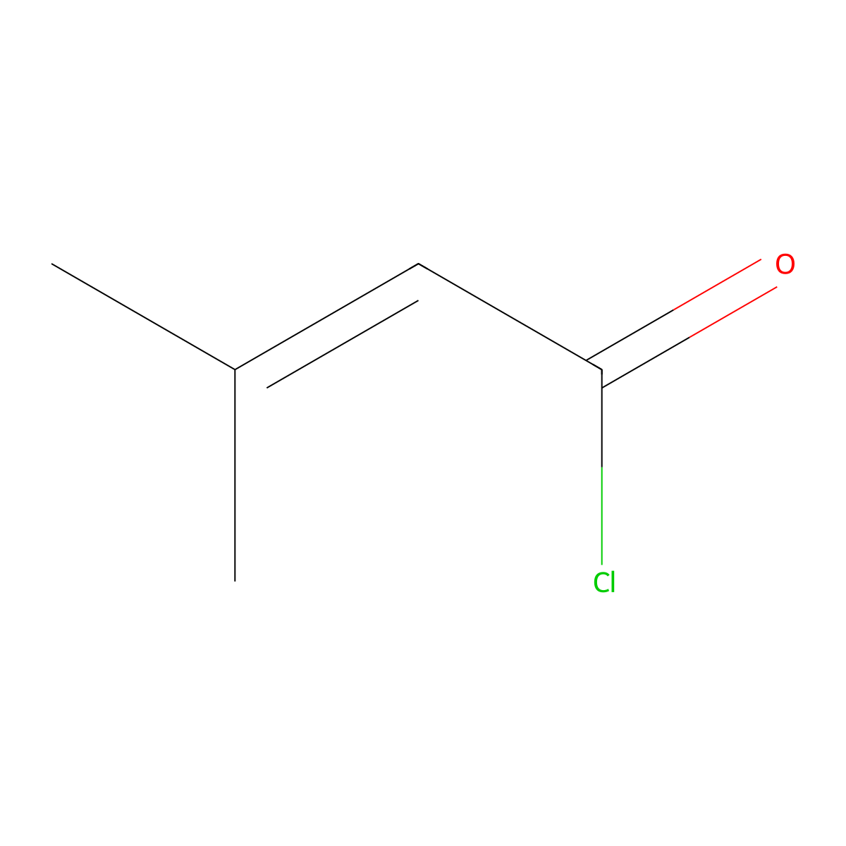 3-Methyl-2-butenoyl chloride molecular structure, CAS 3350-78-5