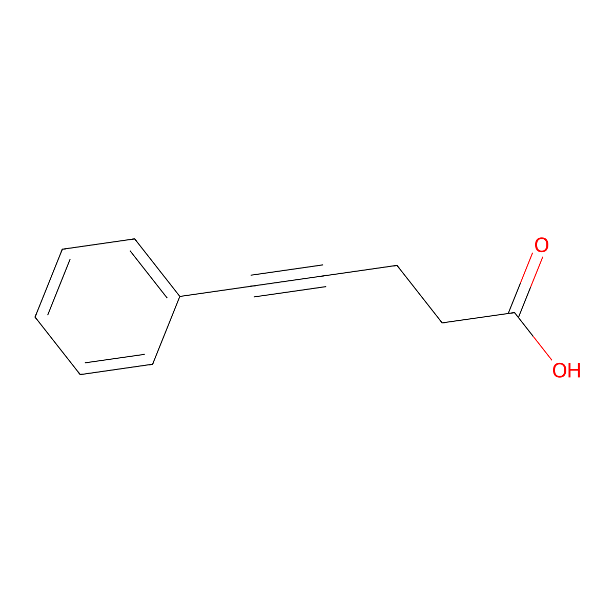 5-phenylpent-4-ynoic Acid molecular structure, CAS 3350-92-3