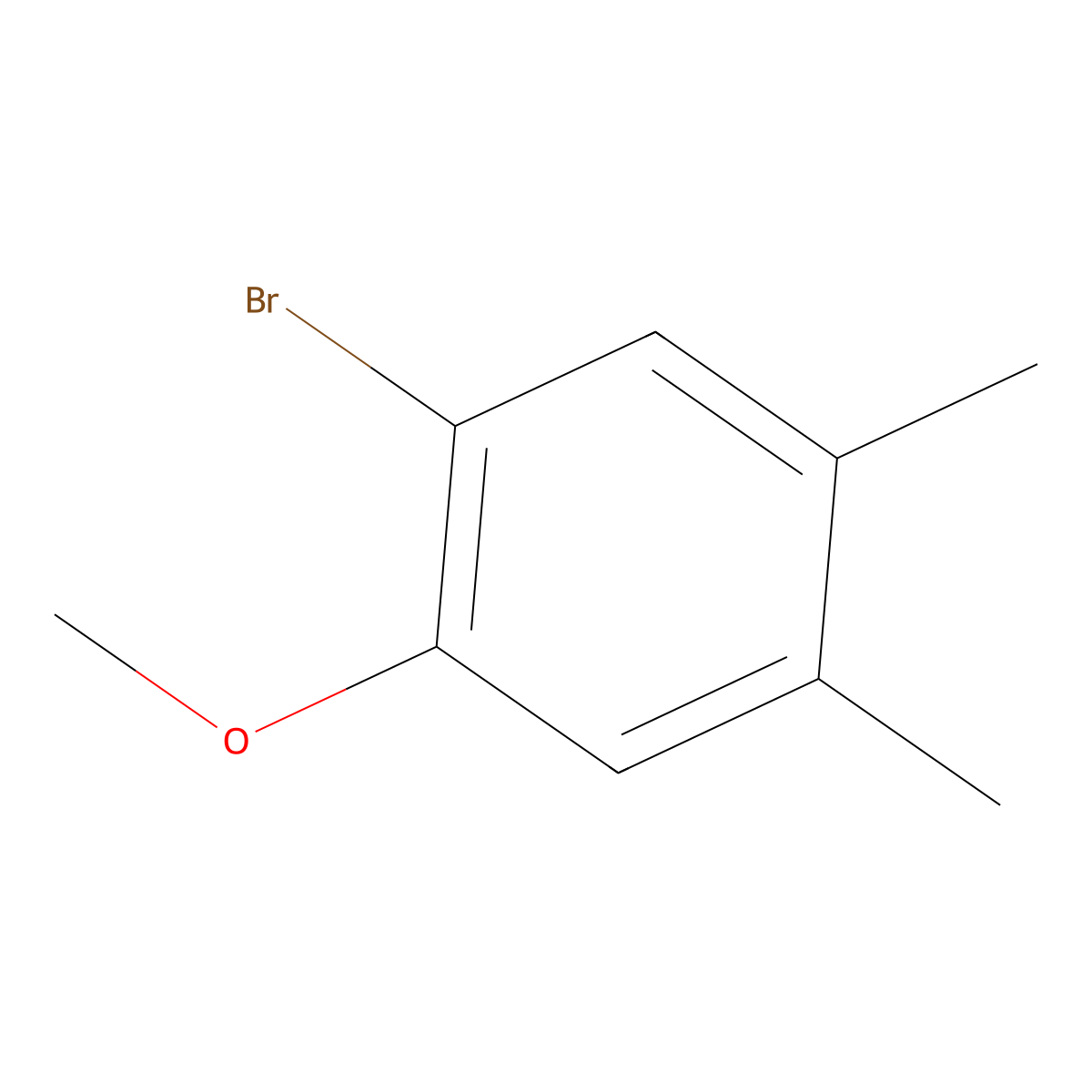 1-Bromo-2-methoxy-4,5-dimethylbenzene molecular structure, CAS 33500-88-8