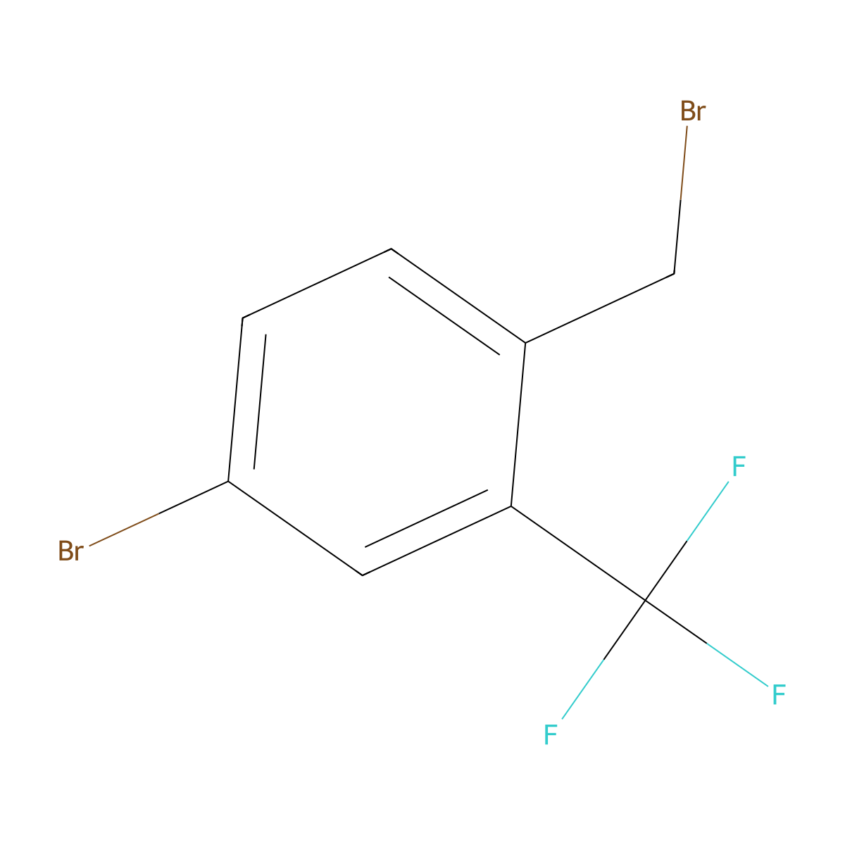 4-Bromo-1-(bromomethyl)-2-(trifluoromethyl)benzene molecular structure, CAS 335013-18-8
