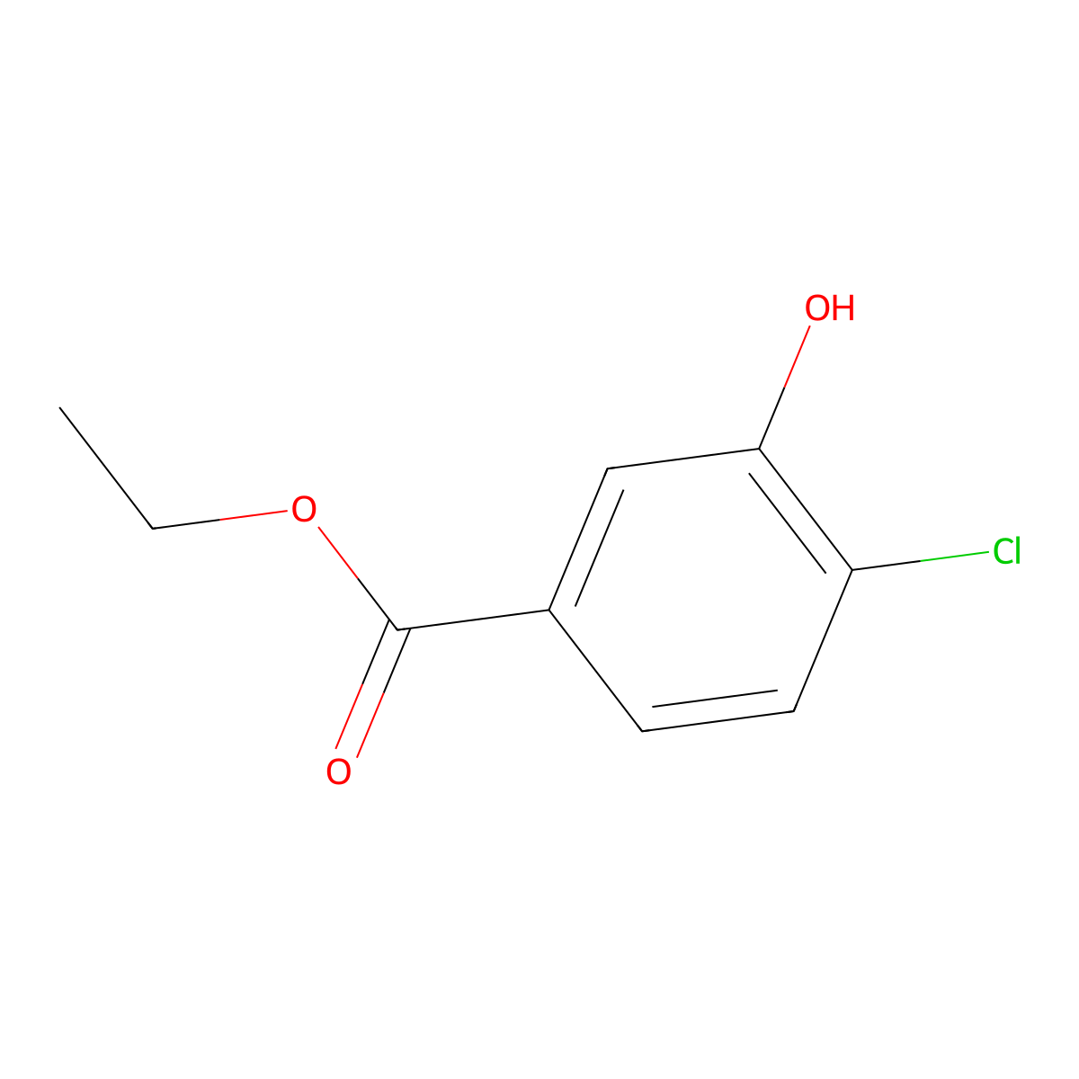 Ethyl 4-chloro-3-hydroxybenzoate molecular structure, CAS 335013-90-6