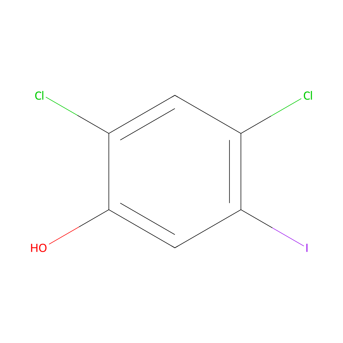 2,4-Dichloro-5-iodophenol molecular structure, CAS 335014-73-8