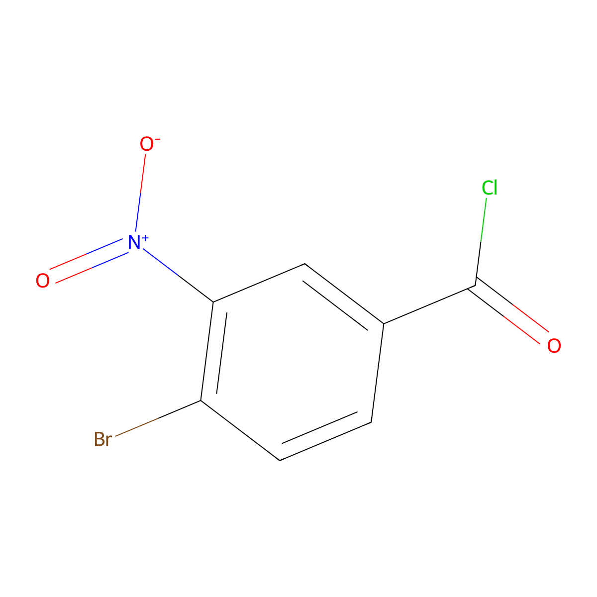 4-Bromo-3-nitrobenzoyl chloride molecular structure, CAS 335015-51-5