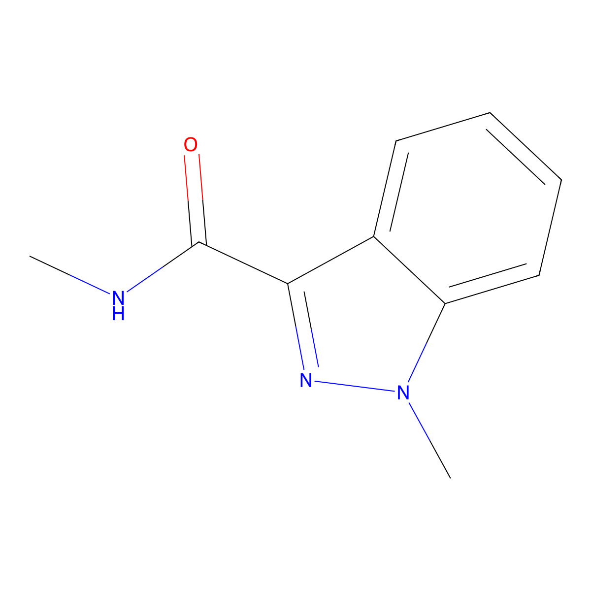 N,1-dimethyl-1H-indazole-3-carboxamide molecular structure, CAS 335030-25-6