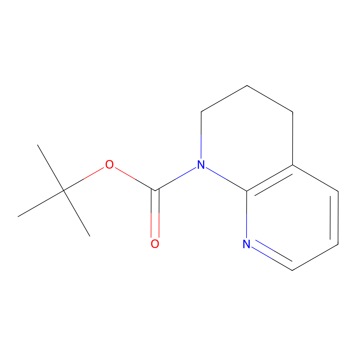 tert-Butyl 3,4-dihydro-1,8-naphthyridine-1(2H)-carboxylate molecular structure, CAS 335030-36-9