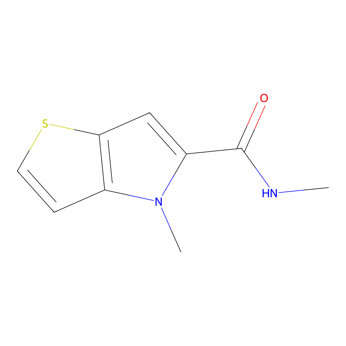N,4-dimethyl-4H-thieno[3,2-b]pyrrole-5-carboxamide molecular structure, CAS 335031-30-6