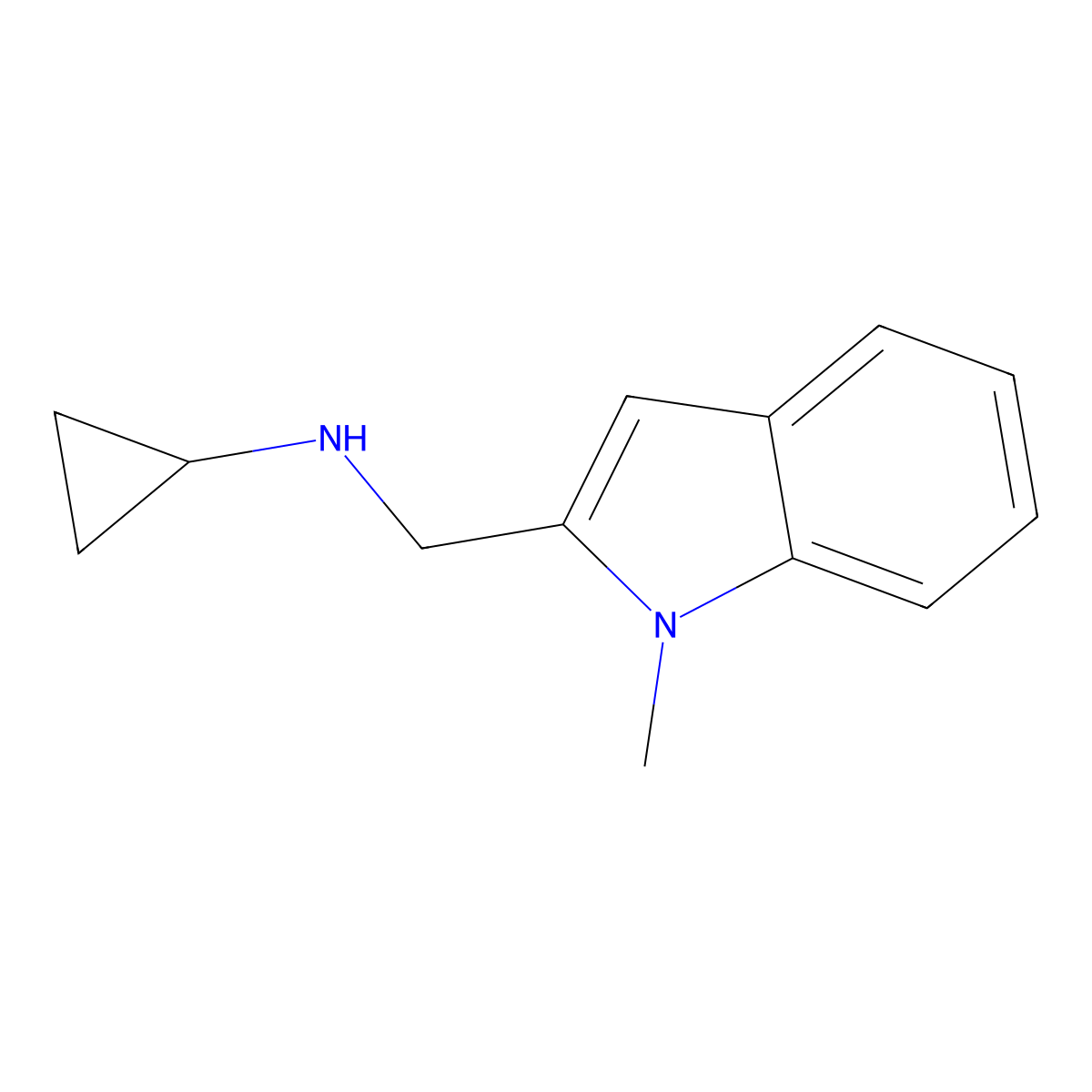 N-[(1-Methyl-1H-indol-2-YL)methyl]-cyclopropanamine molecular structure, CAS 335031-67-9