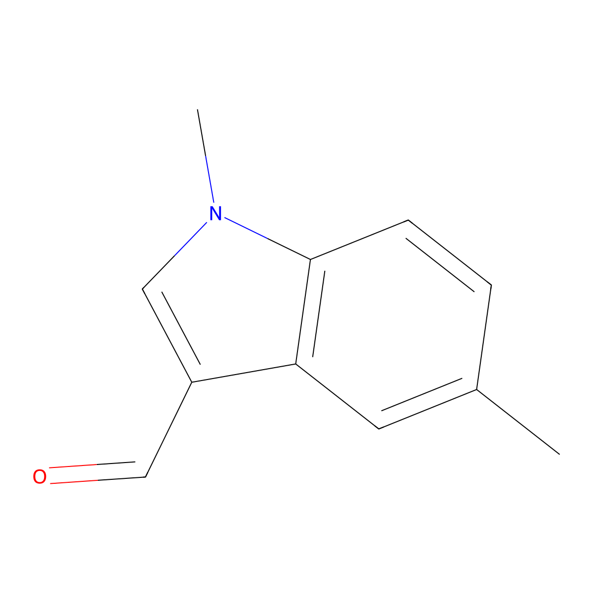 1,5-dimethyl-1H-indole-3-carbaldehyde molecular structure, CAS 335032-69-4