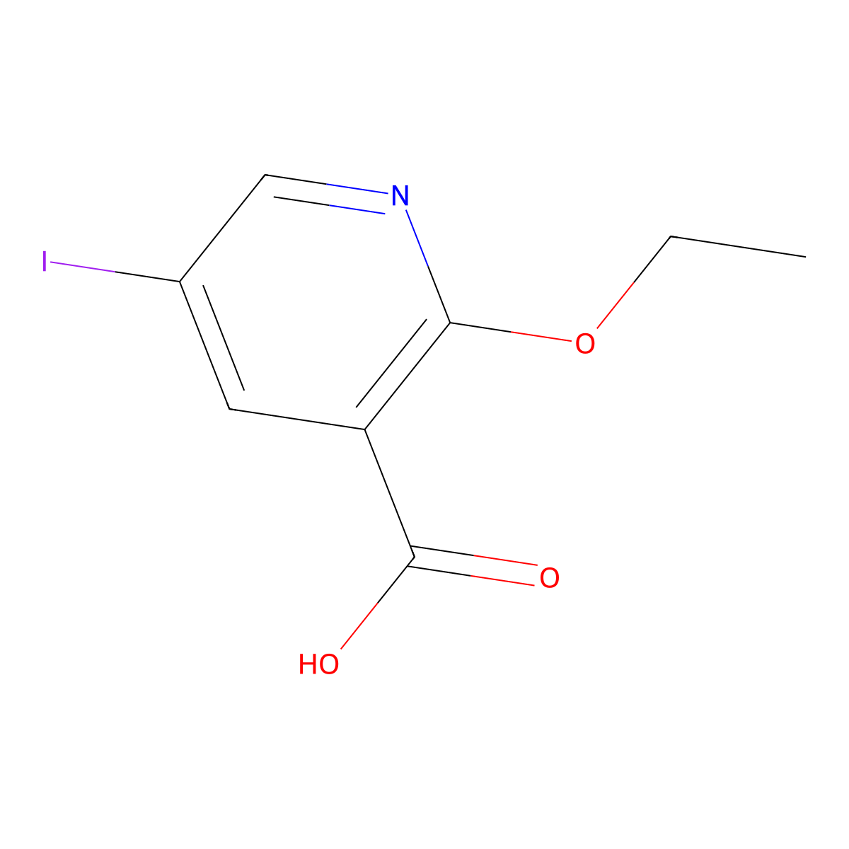 2-Ethoxy-5-iodonicotinic acid molecular structure, CAS 335078-07-4