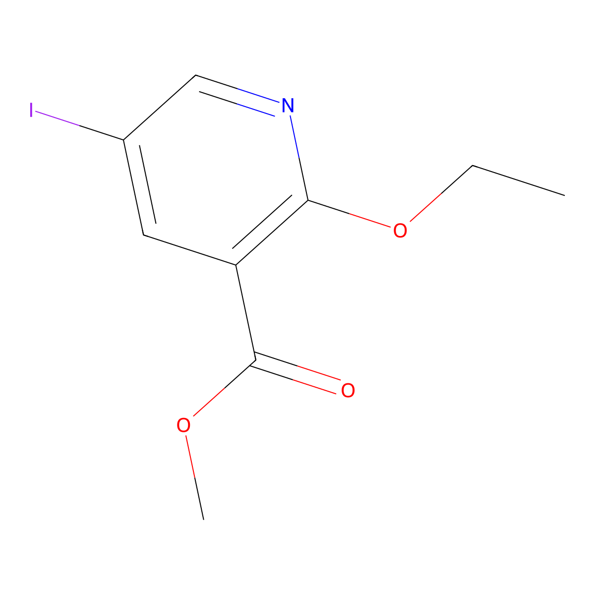Methyl 2-ethoxy-5-iodonicotinate molecular structure, CAS 335078-24-5