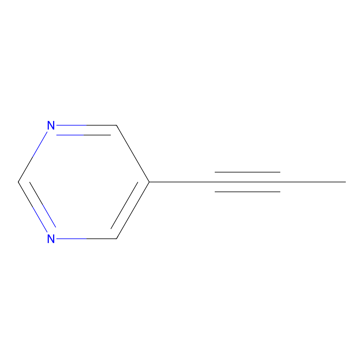 5-(1-Propyn-1-yl)pyrimidine molecular structure, CAS 335084-02-1