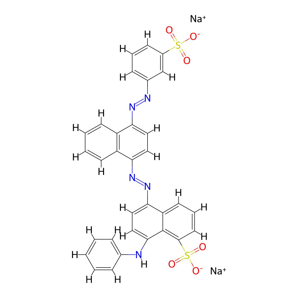 Acid Blue 113 molecular structure, CAS 3351-05-1