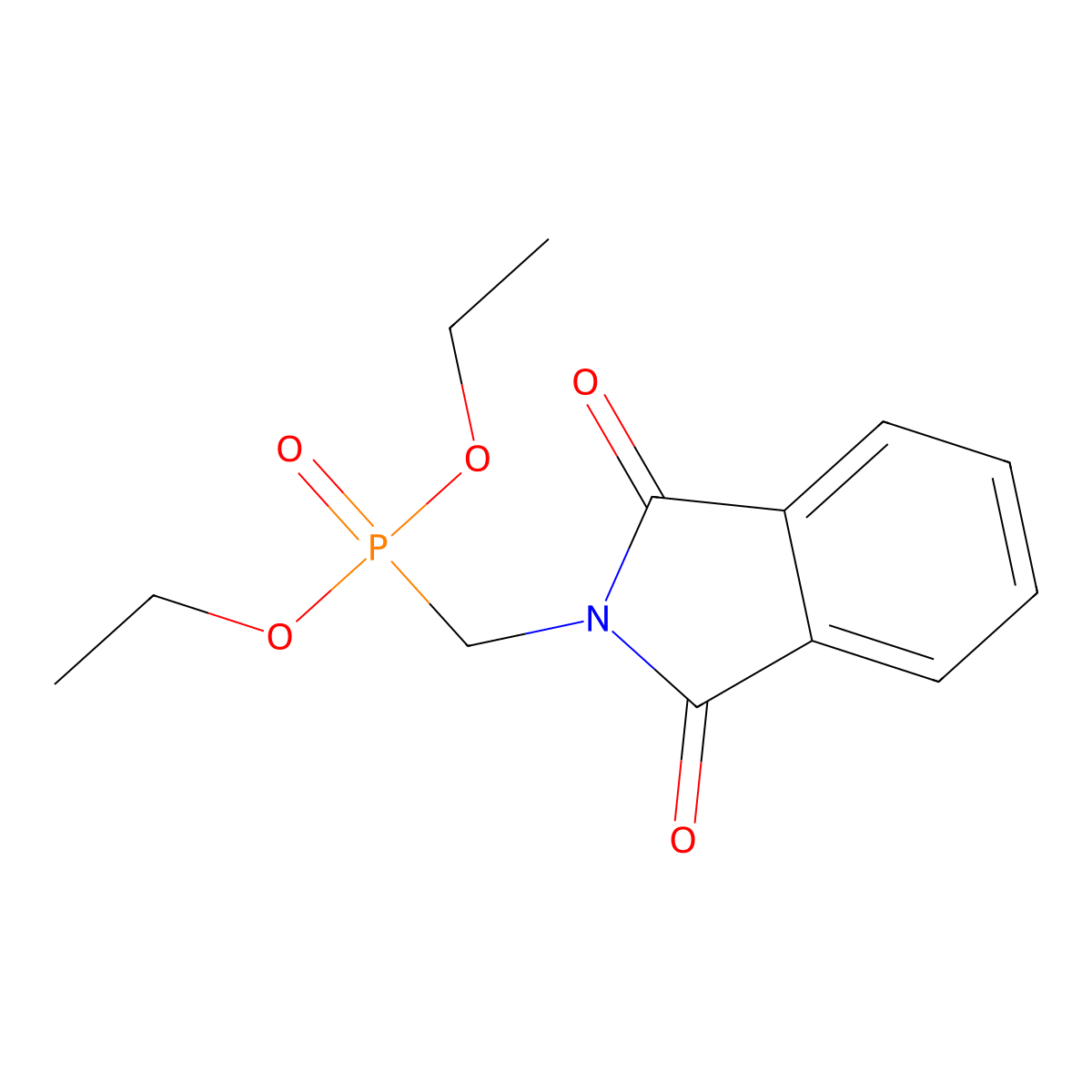 Diethyl ((1,3-dihydro-1,3-dioxo-2H-isoindol-2-yl)methyl)phosphonate molecular structure, CAS 33512-26-4