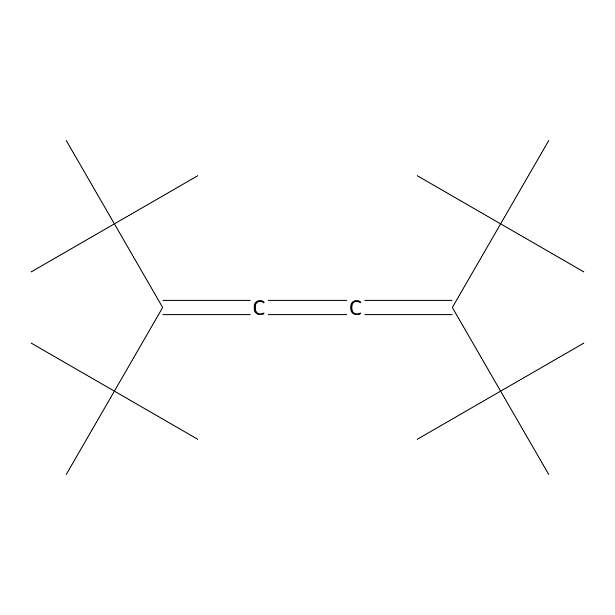 3,4,5-Octatriene, bis(1,1-dimethylethyl)-2,2,7,7-tetramethyl- molecular structure, CAS 33512-45-7