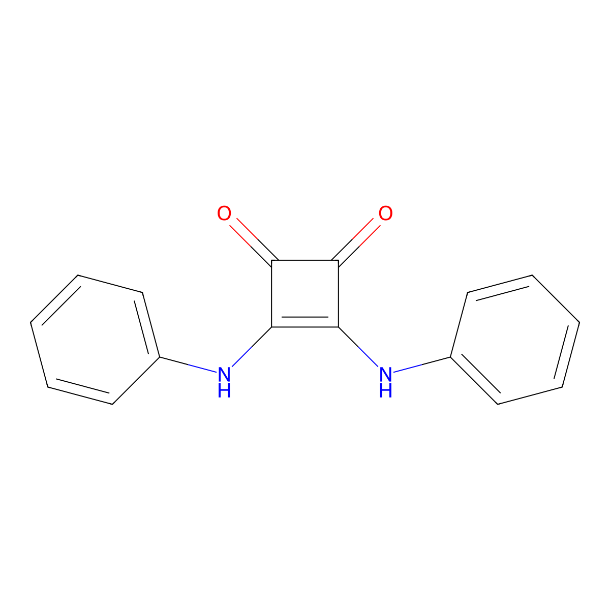 3,4-Dianilinocyclobut-3-ene-1,2-dione molecular structure, CAS 33512-89-9