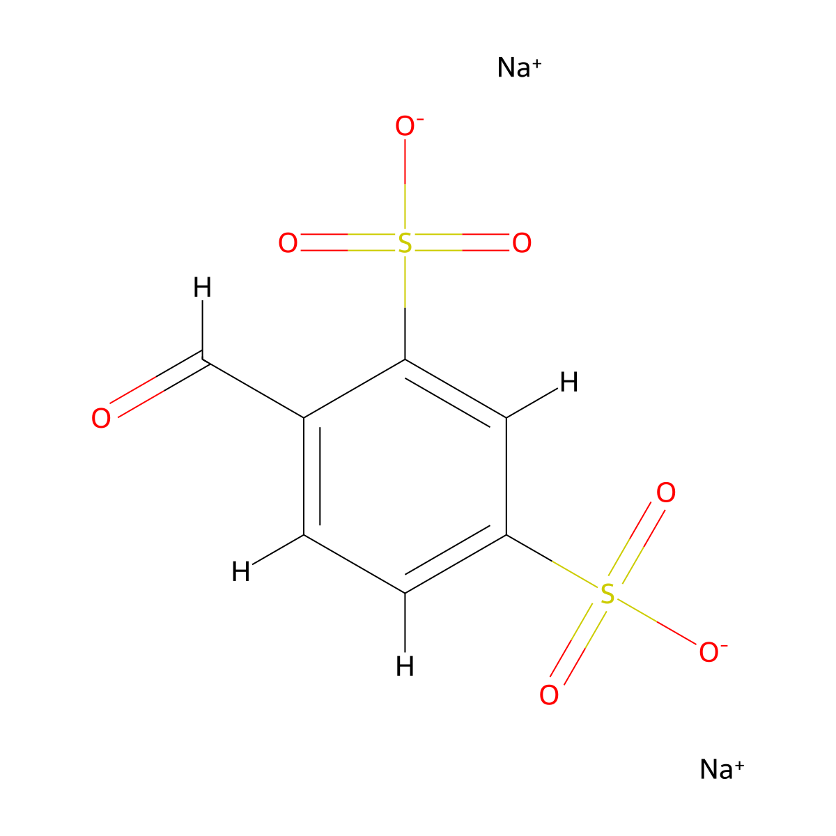 1,3-Benzenedisulfonic acid, 4-formyl-, sodium salt (1:2) molecular structure, CAS 33513-44-9