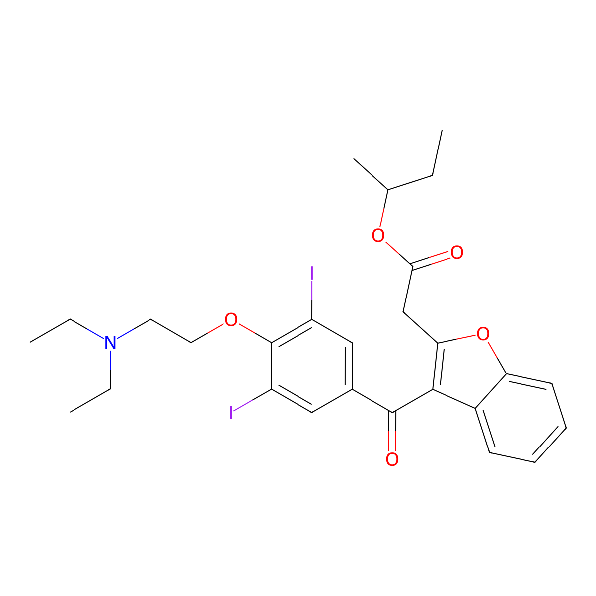 Budiodarone molecular structure, CAS 335148-45-3