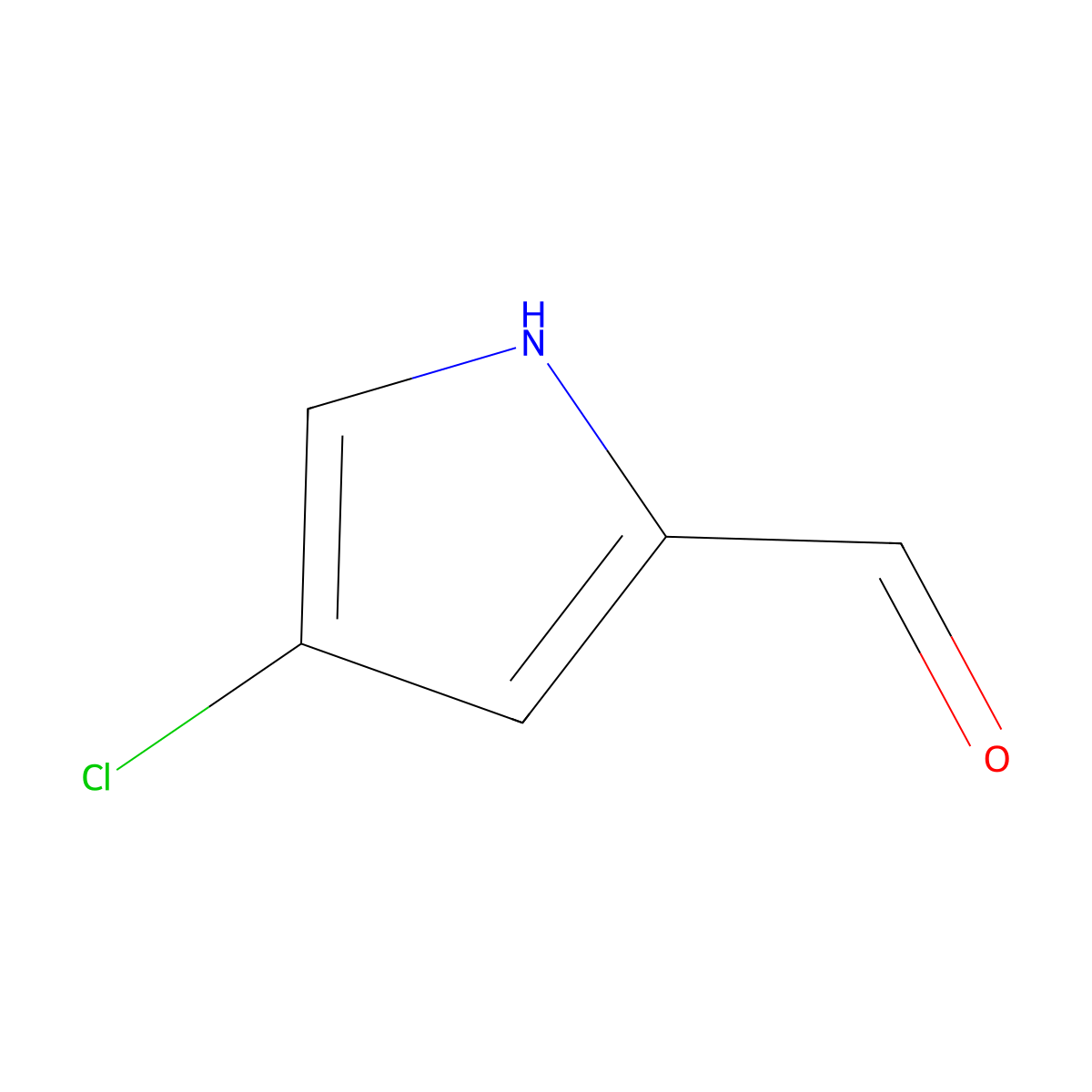 4-Chloro-1H-pyrrole-2-carbaldehyde molecular structure, CAS 33515-58-1