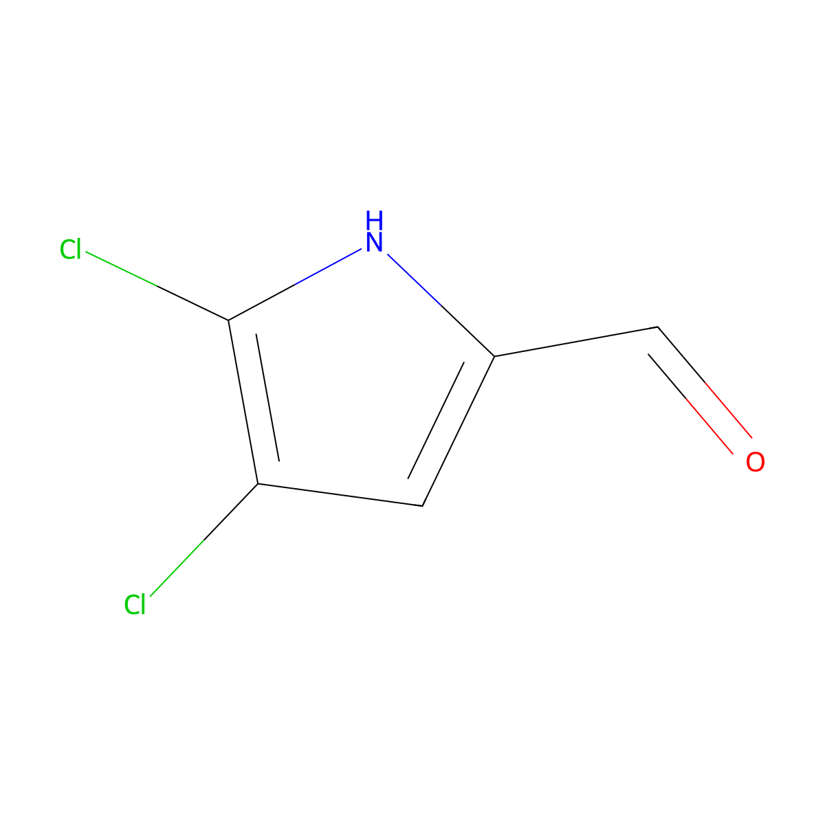 4,5-Dichloro-1H-pyrrole-2-carbaldehyde molecular structure, CAS 33515-59-2