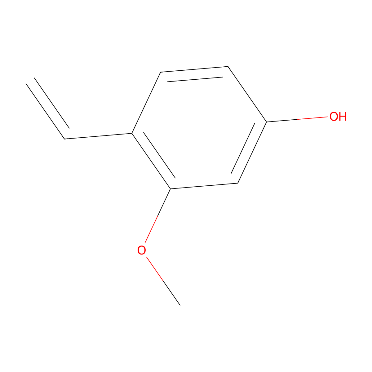 4-Vinyl-3-methoxyphenol molecular structure, CAS 335162-49-7