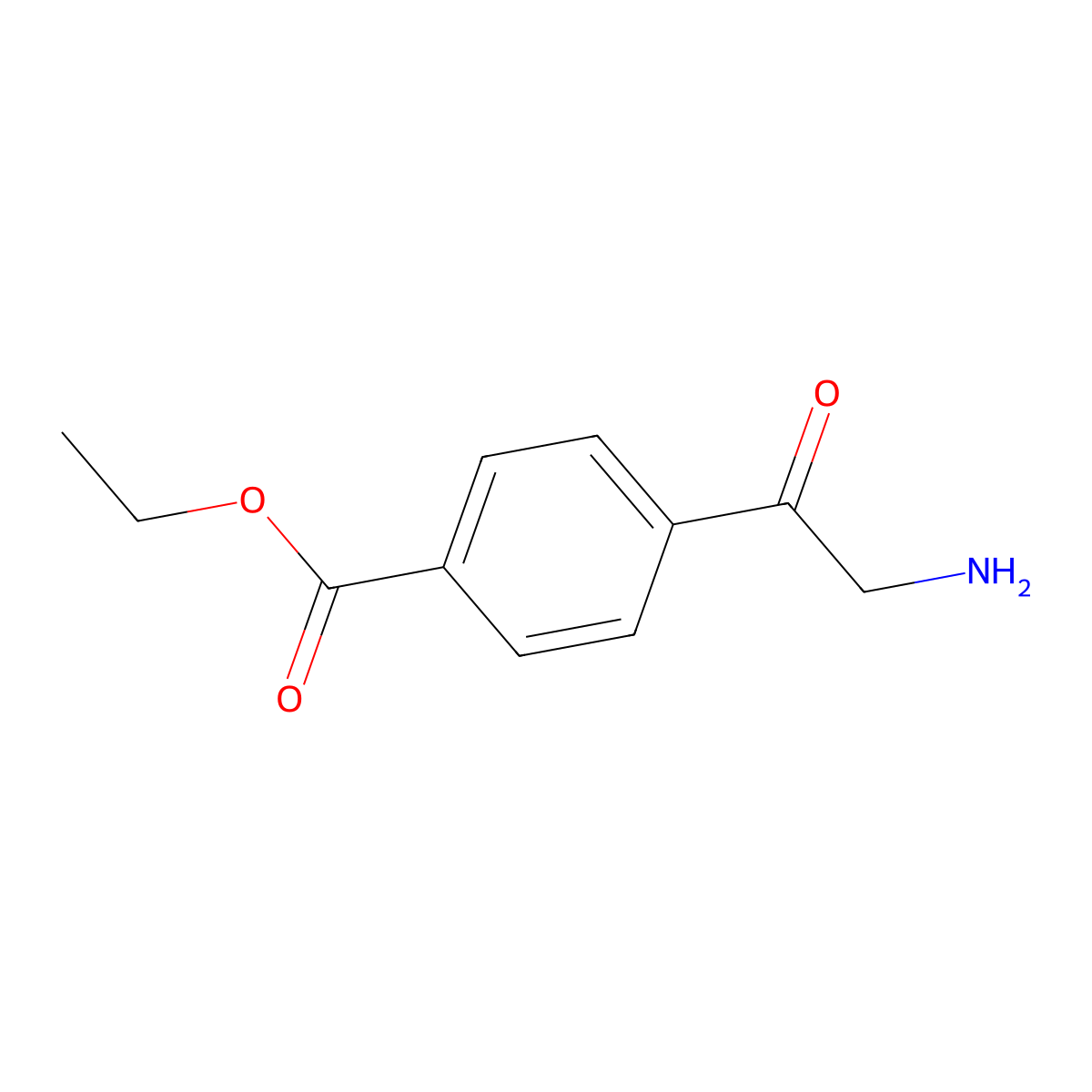 Ethyl 4-(2-aminoacetyl)benzoate molecular structure, CAS 335194-72-4