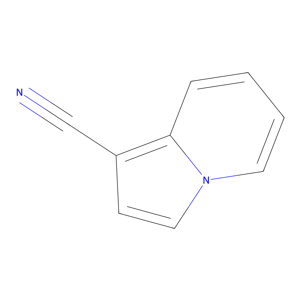 Indolizine-1-carbonitrile molecular structure, CAS 3352-05-4