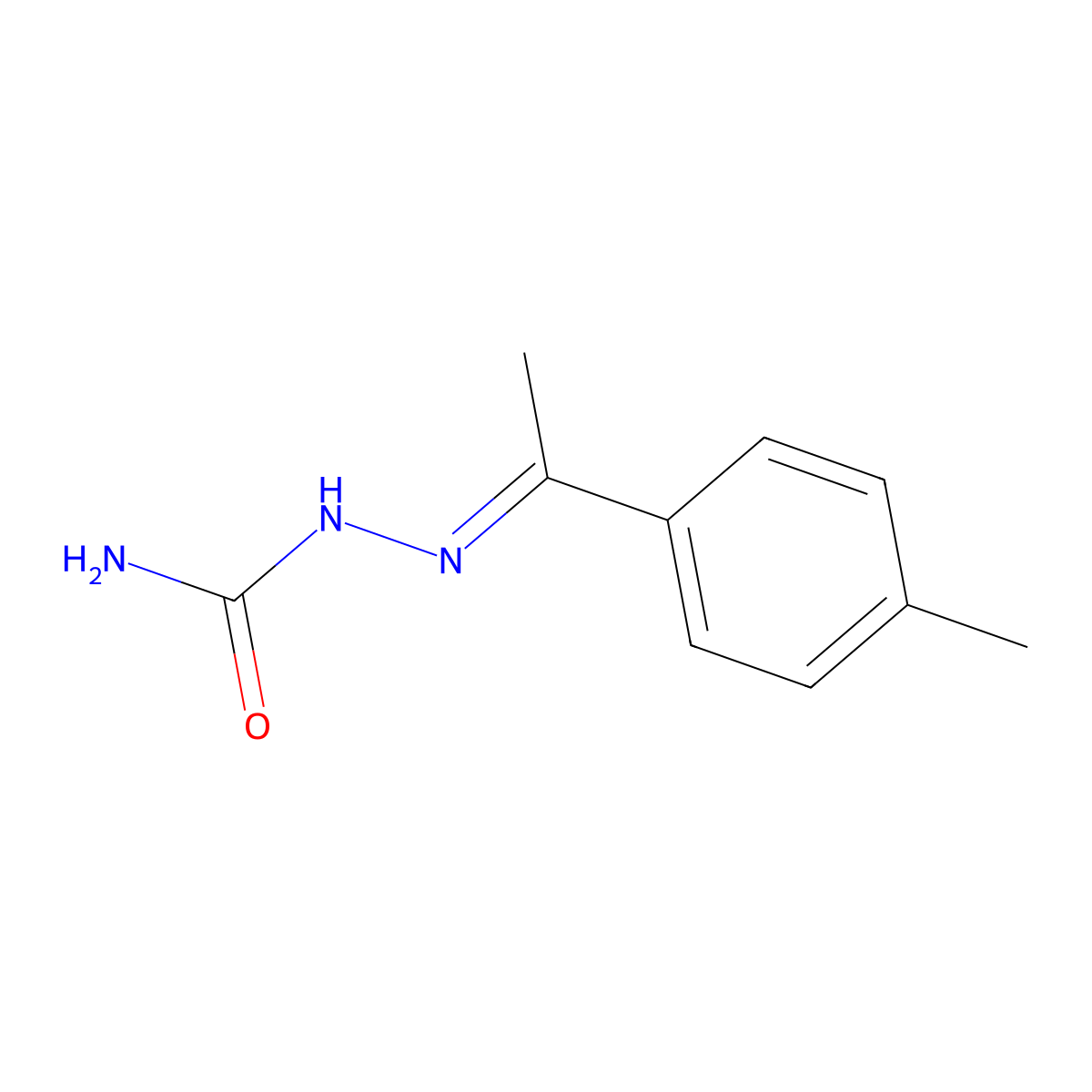4'-Methylacetophenone semicarbazone molecular structure, CAS 3352-98-5