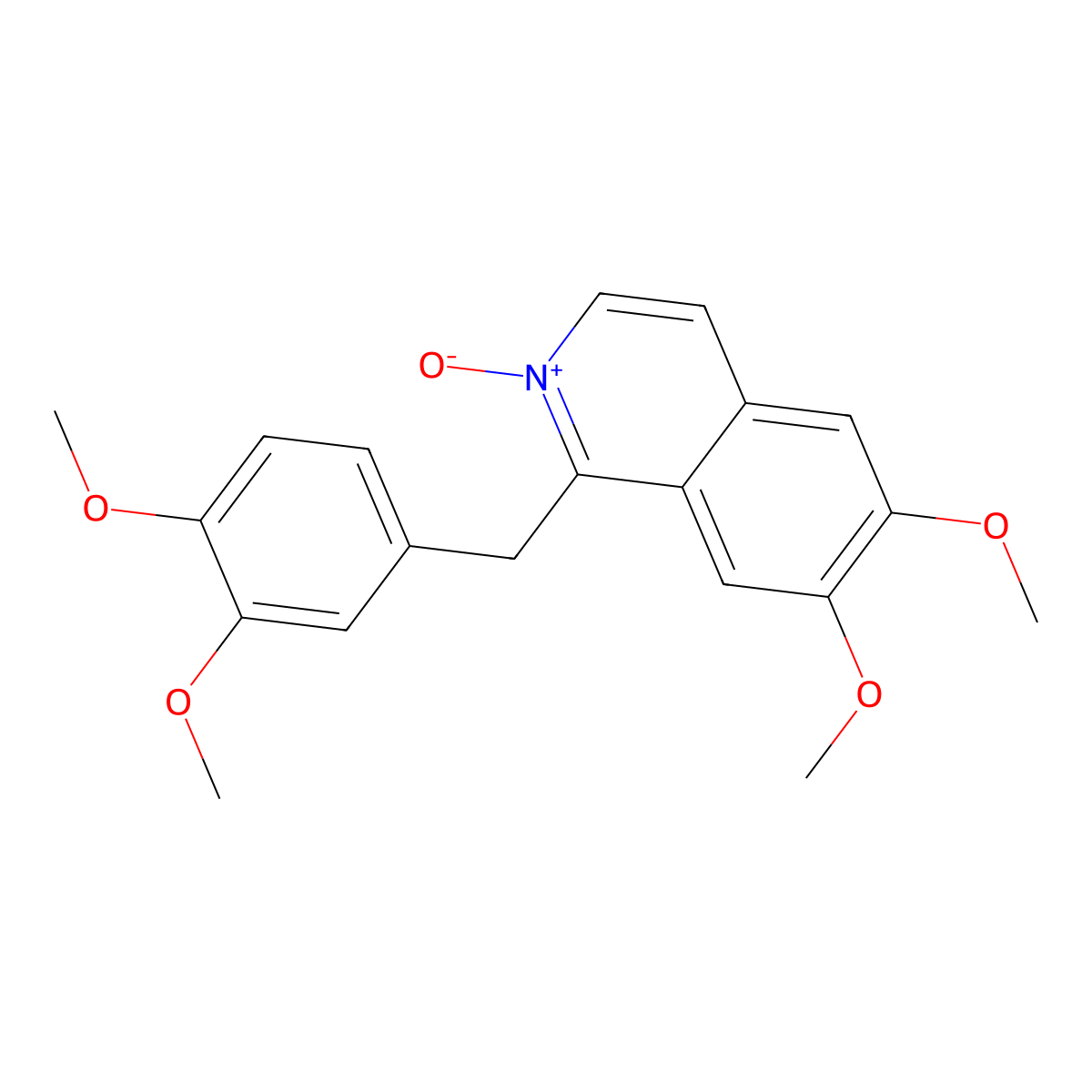 1-(3,4-Dimethoxybenzyl)-6,7-dimethoxyisoquinoline 2-oxide molecular structure, CAS 33520-96-6