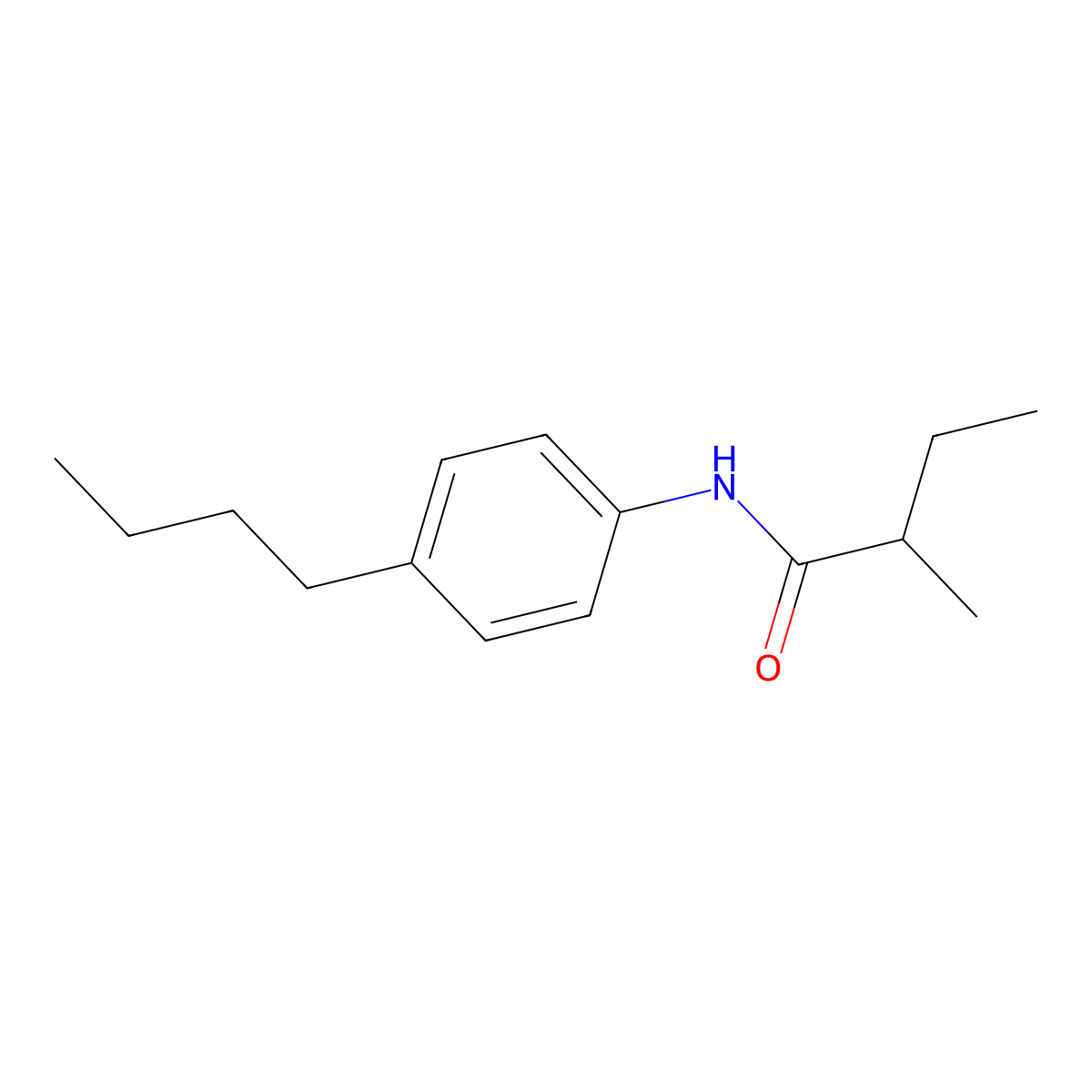 N-(4-butylphenyl)-2-methylbutanamide molecular structure, CAS 335203-84-4