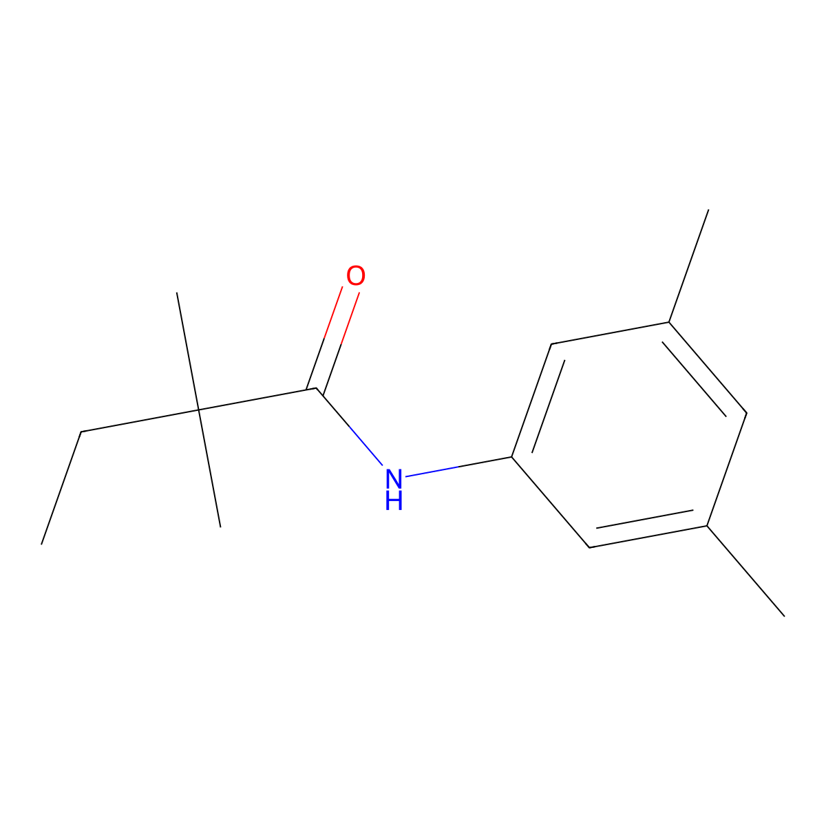 N-(3,5-dimethylphenyl)-2,2-dimethylbutanamide molecular structure, CAS 335203-98-0