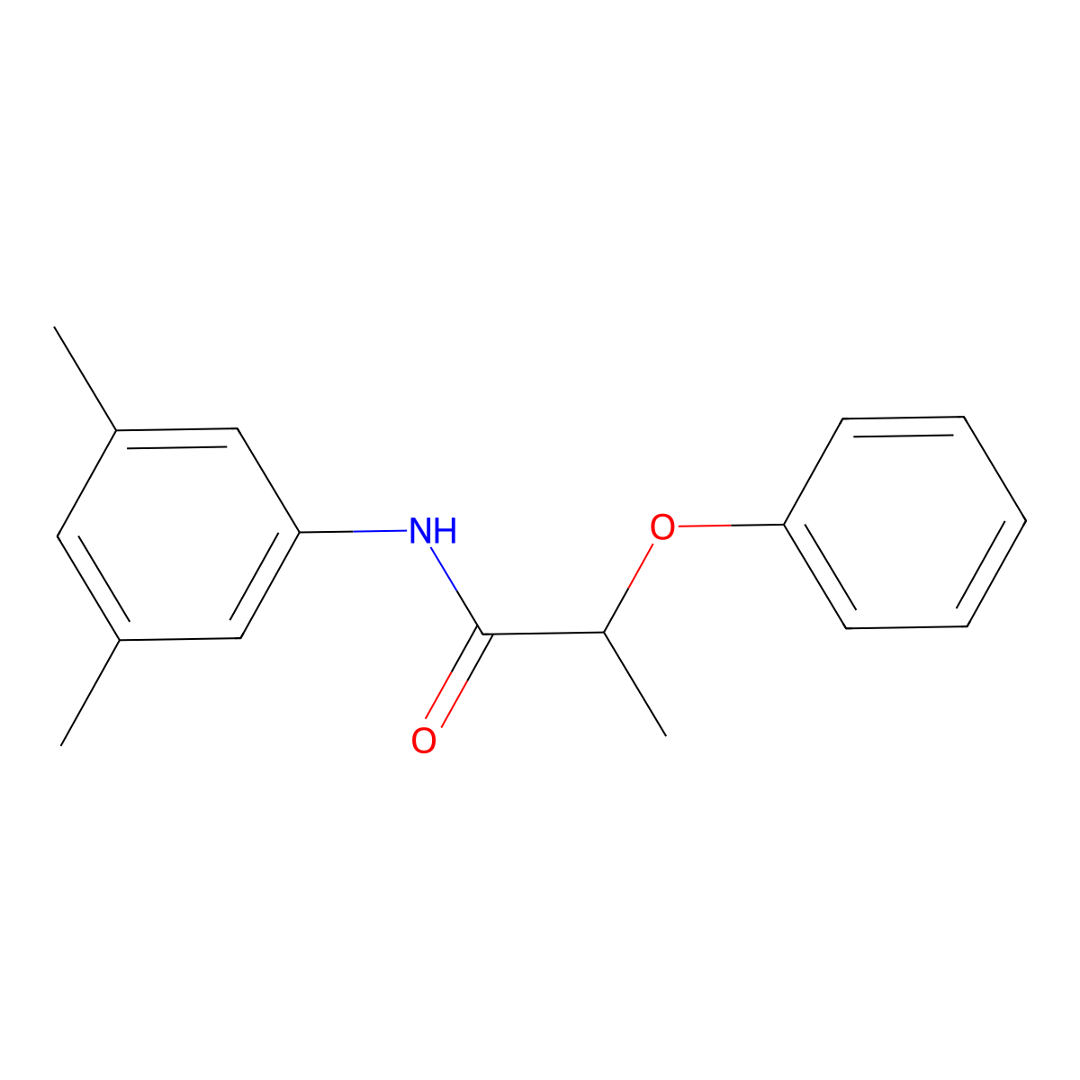 N-(3,5-dimethylphenyl)-2-phenoxypropanamide molecular structure, CAS 335204-00-7