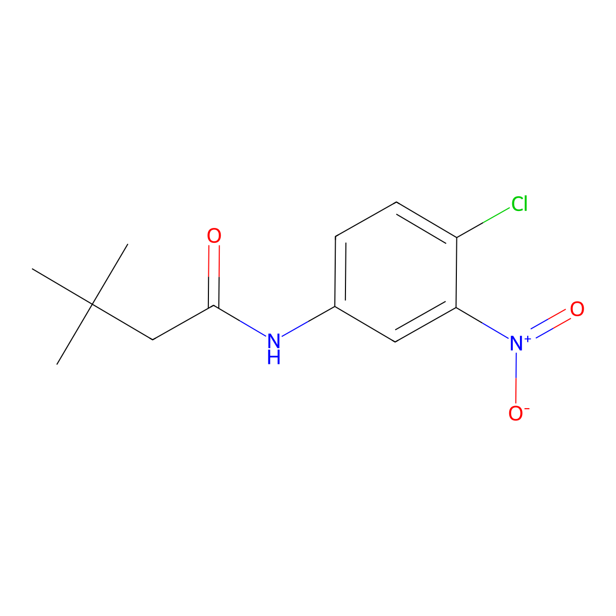 N-(4-chloro-3-nitrophenyl)-3,3-dimethylbutanamide molecular structure, CAS 335204-02-9